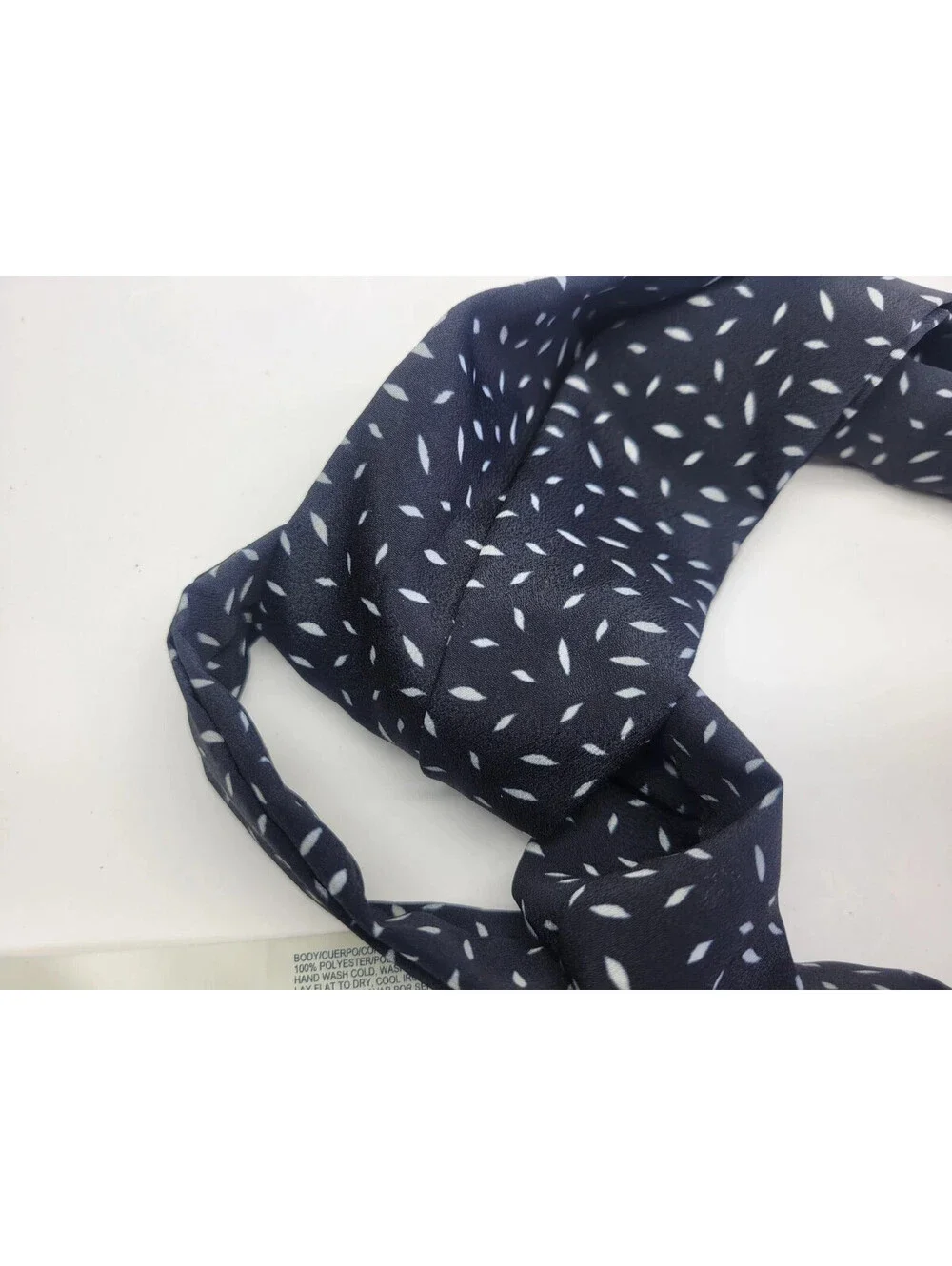 Lot of 2 Lucky Brand Top Knot Elastic Headband Floral / black